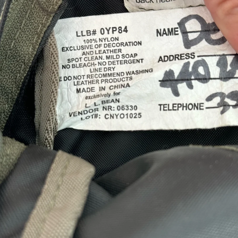 L.L Bean 3M Scotch lite Reflective Material Backpack Book Bag